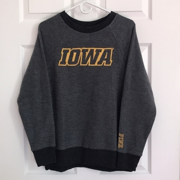 💖PINK Victorias Secret Collegiate Pullover The University of Iowa Soft Material - Picture 1 of 10